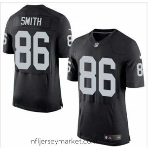 Luxurious Nike Oakland Raiders #86 Lee Smith Black Team Color 27s Stitched NFL New Elite Jersey