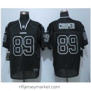 Premium Nike Oakland Raiders #89 Amari Cooper Lights Out Black Elite Jerseys