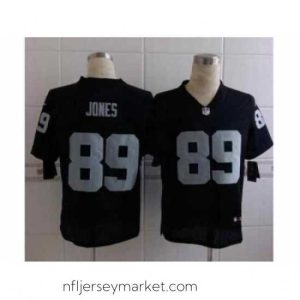 Exquisite Nike Oakland Raiders 89 James Jones Black Elite NFL Jersey
