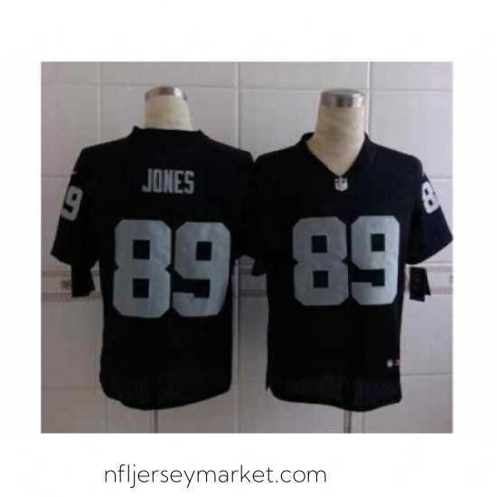 Exquisite Nike Oakland Raiders 89 James Jones Black Elite NFL Jersey