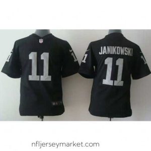Luxurious Nike Raiders #11 Sebastian Janikowski Black Team Color Stitched NFL Elite Jersey