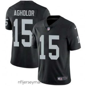 Stunning Nike Raiders 15 Nelson Agholor Black Team Color Stitched NFL Vapor Untouchable Limited Jersey