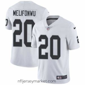 Premium Nike Raiders #20 Obi Melifonwu White Mens Stitched NFL Vapor Untouchable Limited Jersey