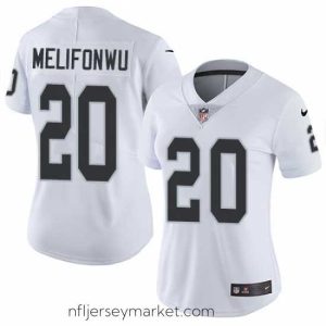 Stunning Nike Raiders #20 Obi Melifonwu White Womens Stitched NFL Vapor Untouchable Limited Jersey