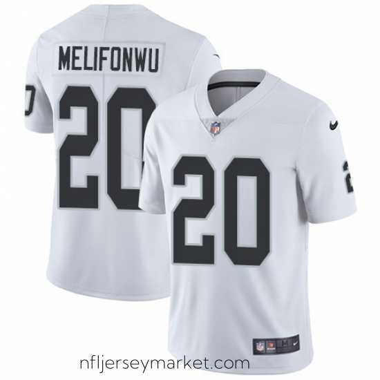 Magnificent Nike Raiders #20 Obi Melifonwu White Stitched NFL Vapor Untouchable Limited Jersey