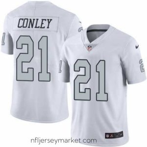 Irresistible Nike Raiders #21 Gareon Conley White Mens Stitched NFL Limited Rush Jersey