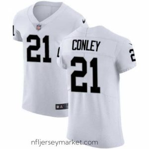Irresistible Nike Raiders #21 Gareon Conley White Mens Stitched NFL Vapor Untouchable Elite Jersey