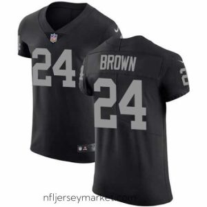 Irresistible Nike Raiders #24 Willie Brown Black Team Color Mens Stitched NFL Vapor Untouchable Elite Jersey