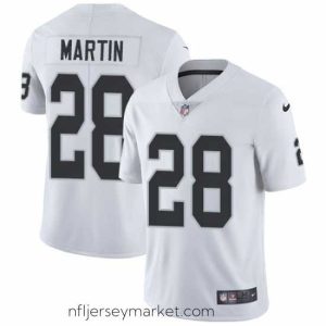 Alluring Nike Raiders #28 Doug Martin White Mens Stitched NFL Vapor Untouchable Limited Jersey