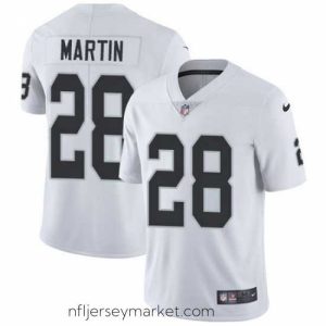 Superb Nike Raiders #28 Doug Martin White Stitched NFL Vapor Untouchable Limited Jersey