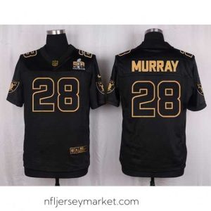 Premium Nike Raiders #28 Latavius Murray Black Mens Stitched NFL Elite Pro Line Gold Collection Jersey