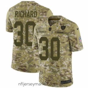Irresistible Nike Raiders #30 Jalen Richard Camo Mens Stitched NFL Limited 2018 Salute To Service Jersey