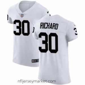 Irresistible Nike Raiders #30 Jalen Richard White Mens Stitched NFL Vapor Untouchable Elite Jersey