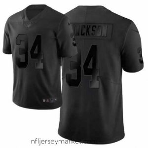 Exquisite Nike Raiders 34 Bo Jackson Black City Edition Vapor Untouchable Limited Jersey