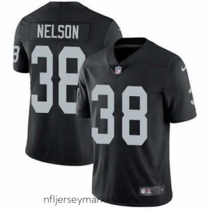 Alluring Nike Raiders #38 Nick Nelson Black Team Color Mens Stitched NFL Vapor Untouchable Limited Jersey