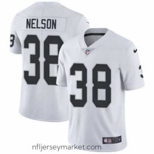Luxurious Nike Raiders #38 Nick Nelson White Mens Stitched NFL Vapor Untouchable Limited Jersey