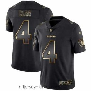 Irresistible Nike Raiders 4 Derek Carr Black Gold Vapor Untouchable Limited Jersey