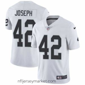 Magnificent Nike Raiders #42 Karl Joseph White Mens Stitched NFL Vapor Untouchable Limited Jersey