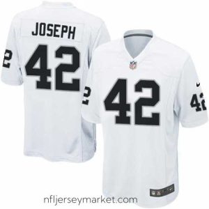 Superb Nike Raiders #42 Karl Joseph White Stitched NFL Elite Jersey