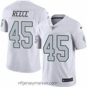 Alluring Nike Raiders #45 Marcel Reece White Mens Stitched NFL Limited Rush Jersey