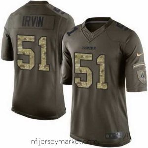 Luxurious Nike Raiders #51 Bruce Irvin Green Mens Stitched NFL Limited Salute to Service Jersey