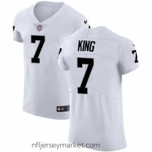 Stunning Nike Raiders #7 Marquette King White Mens Stitched NFL Vapor Untouchable Elite Jersey