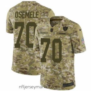 Exquisite Nike Raiders #70 Kelechi Osemele Camo Mens Stitched NFL Limited 2018 Salute To Service Jersey