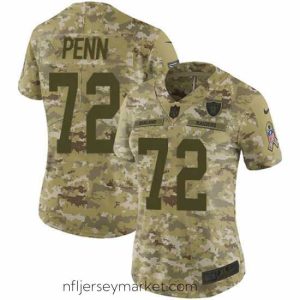 Irresistible Nike Raiders #72 Donald Penn Camo Stitched NFL Limited 2018 Salute to Service Jersey