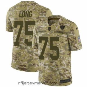 Luxurious Nike Raiders #75 Howie Long Camo Mens Stitched NFL Limited 2018 Salute To Service Jersey