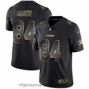 Magnificent Nike Raiders 84 Antonio Brown Black Gold Vapor Untouchable Limited Jersey