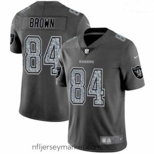 Premium Nike Raiders 84 Antonio Brown Gray Camo Vapor Untouchable Limited Jersey