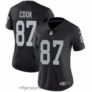 Alluring Nike Raiders #87 Jared Cook Black Team Color Womens Stitched NFL Vapor Untouchable Limited Jersey