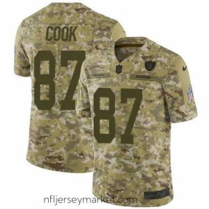 Exquisite Nike Raiders #87 Jared Cook Camo Mens Stitched NFL Limited 2018 Salute To Service Jersey