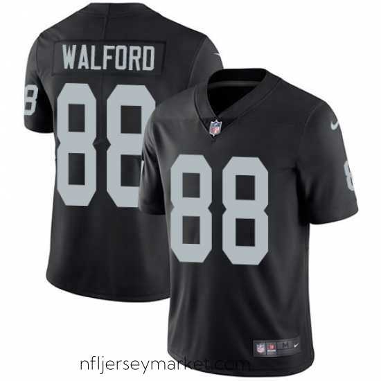 Stunning Nike Raiders #88 Clive Walford Black Team Color Mens Stitched NFL Vapor Untouchable Limited Jersey