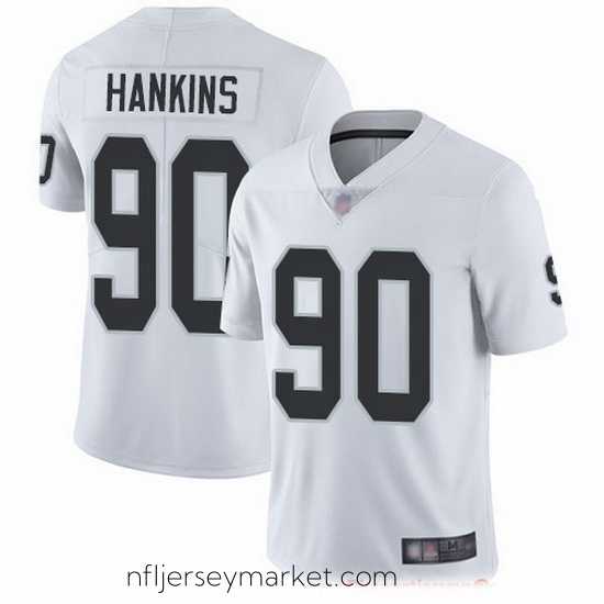 Premium Nike Raiders 90 Johnathan Hankins White Stitched NFL Vapor Untouchable Limited Jersey