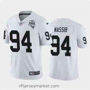 Stunning Nike Raiders 94 Carl Nassib White 2020 Inaugural Season Vapor Untouchable Limited Jersey