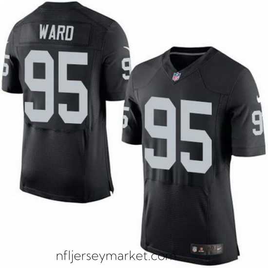 Top notch Nike Raiders #95 Jihad Ward Black Team Color Mens Stitched NFL New Elite Jersey
