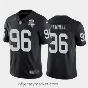 Irresistible Nike Raiders 96 Clelin Ferrell Black 2020 Inaugural Season Vapor Untouchable Limited Jersey