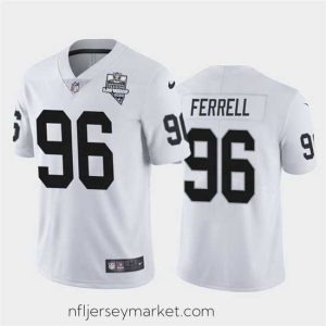 Exquisite Nike Raiders 96 Clelin Ferrell White 2020 Inaugural Season Vapor Untouchable Limited Jersey