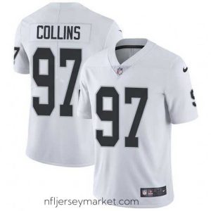 Luxurious Nike Raiders 97 Maliek Collins White Stitched NFL Vapor Untouchable Limited Jersey