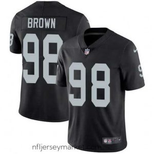 Luxurious Nike Raiders 98 Trent Brown Black Team Color Stitched NFL Vapor Untouchable Limited Jersey
