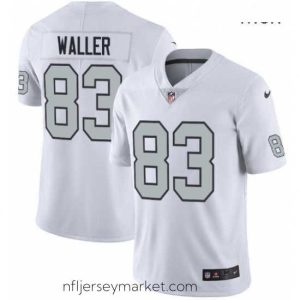 Luxurious Oakland Raiders 83 Darren Waller White Rush Limited Jersey
