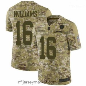 Luxurious Raiders 16 Tyrell Williams Camo Stitched Football Limited 2018 Salute To Service Jersey