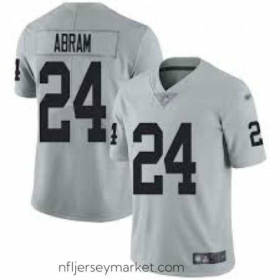 Exquisite Raiders 24 Abram grey fashion jersey