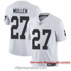 Exquisite Raiders 27 Trayvon Mullen White Stitched Football Vapor Untouchable Limited Jersey