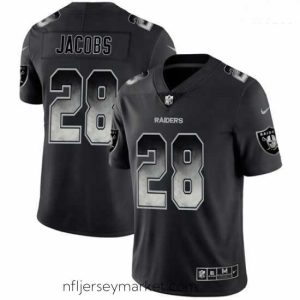 Irresistible Raiders 28 Josh Jacobs Black Arch Smoke Vapor Untouchable Limited Jersey