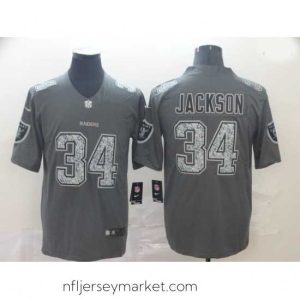 Gorgeous Raiders 34 Bo Jackson Gray Camo Vapor Untouchable Limited Jersey
