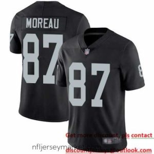 Alluring Raiders 87 Foster Moreau Black Team Color Stitched Football Vapor Untouchable Limited Jersey
