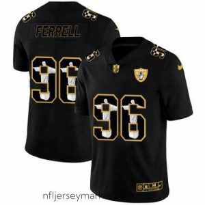 Gorgeous Raiders 96 Clelin Ferrell Black Jesus Faith Edition Limited Jersey