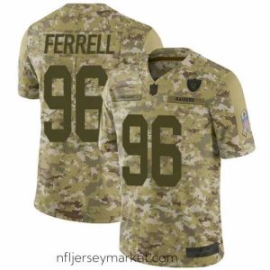 Premium Raiders 96 Clelin Ferrell Camo Stitched Football Limited 2018 Salute To Service Jersey